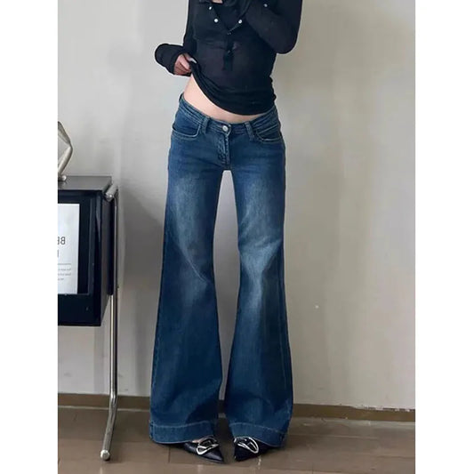 SOLYVIA Y2K Streetwear Low-Waisted Jeans