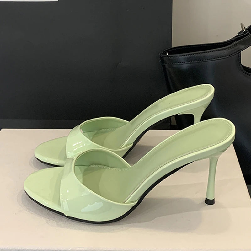 SOLYVIA Wine Red Sandal High Heels