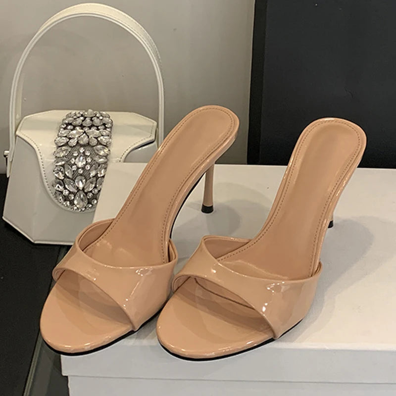 SOLYVIA Wine Red Sandal High Heels