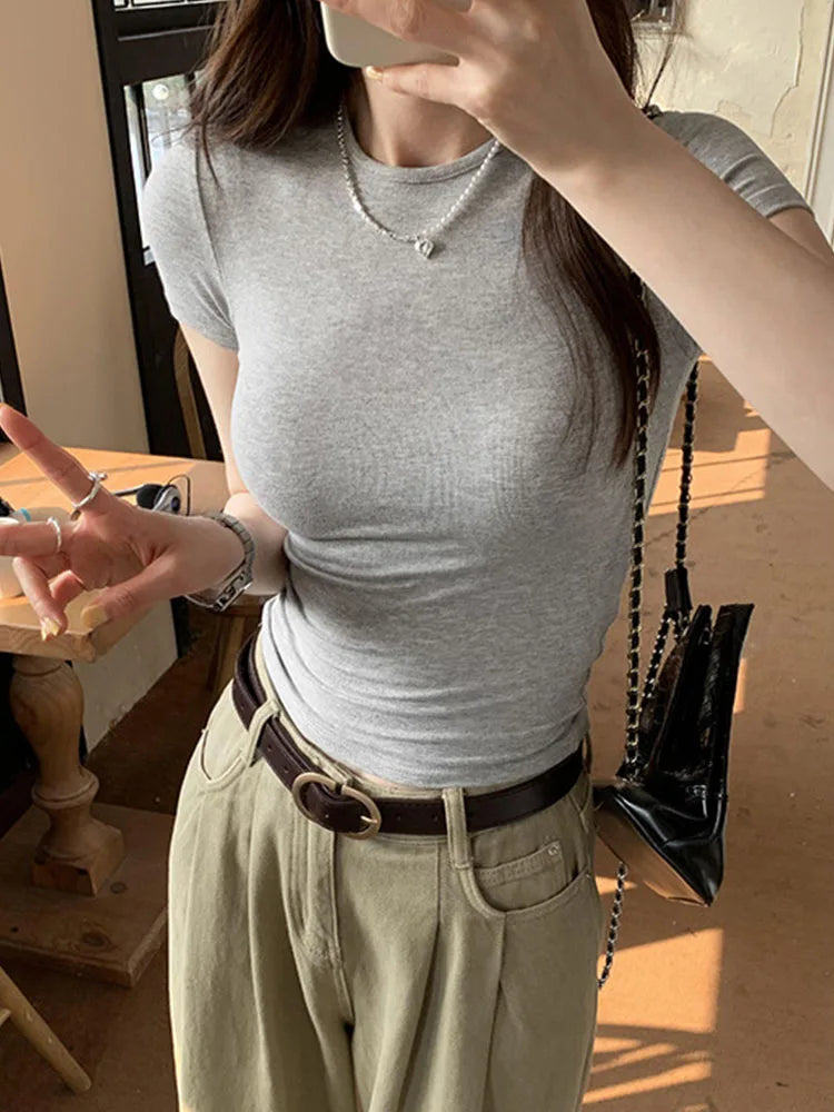 SOLYVIA top casual style, slim fit T-shirt