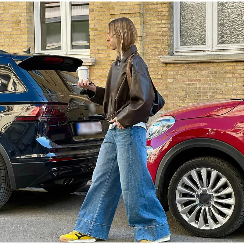 SOLYVIA Bomber Jacket Coat With Belt Loose