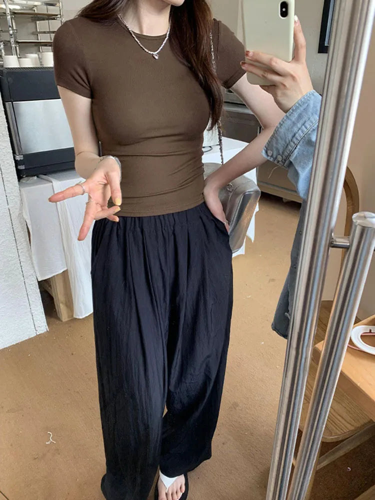 SOLYVIA top casual style, slim fit T-shirt